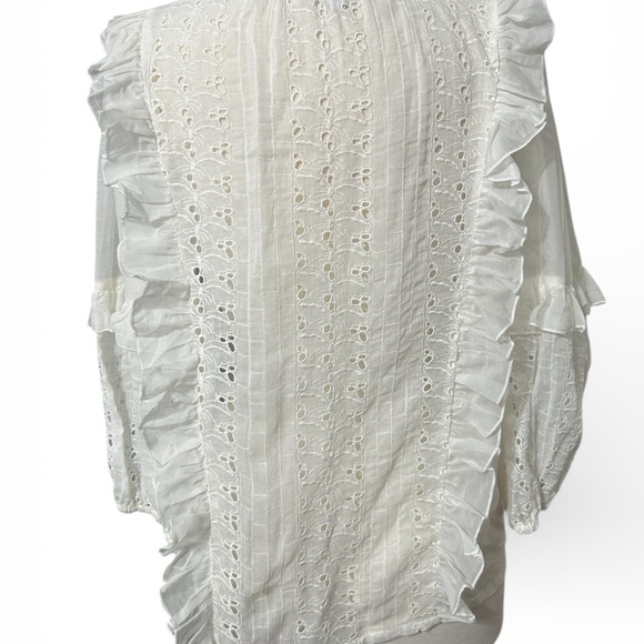 Jade by Johnny Was, Elegant White Lace Women's Top - Picture 4 of 8